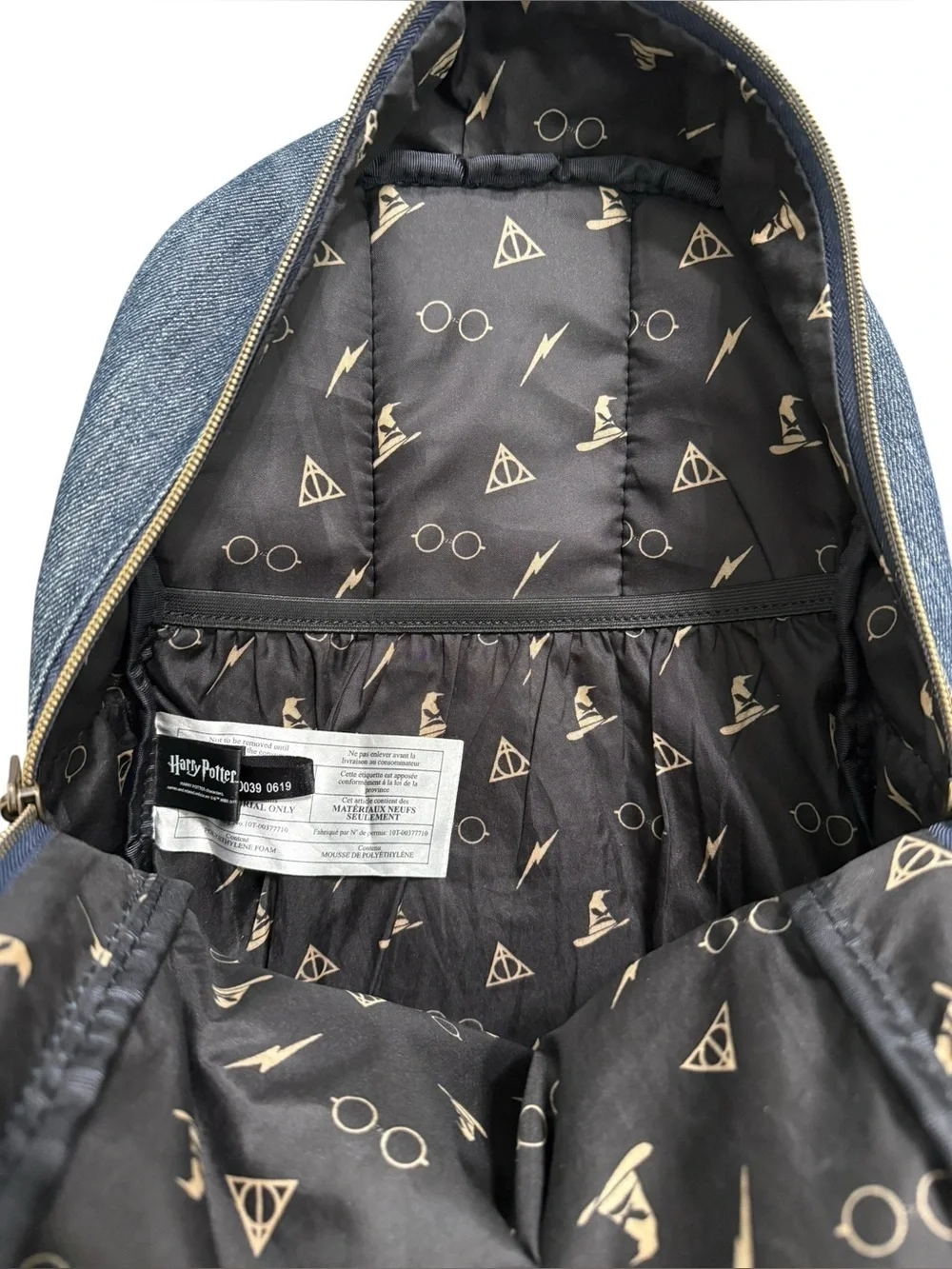 Loungefly x Harry Potter Denim Backpack with Faux Leather Trim
